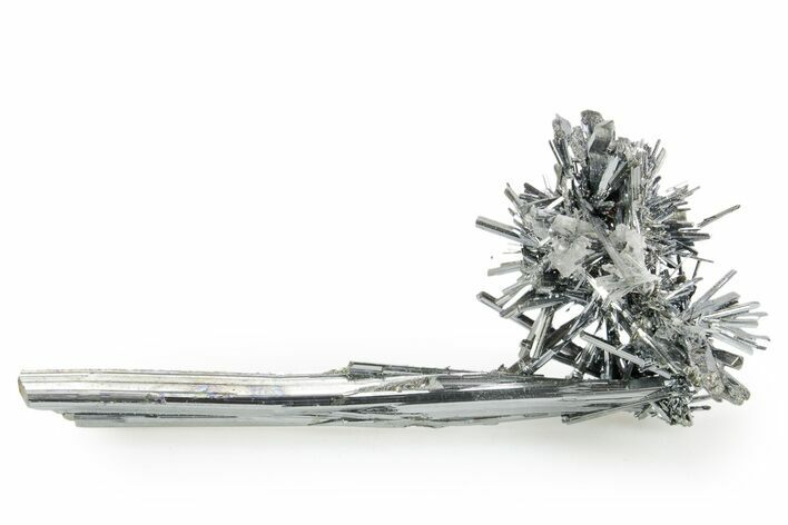 Very Lustrous Metallic Stibnite Crystals - Jiangxi, China #365315